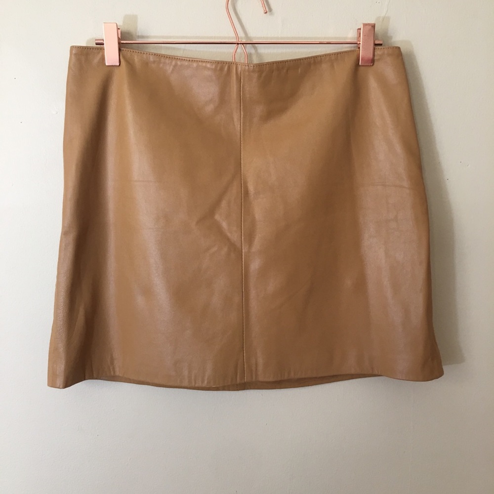 OLD NAVY NWT Camel Mini Leather Skirt SZ 12